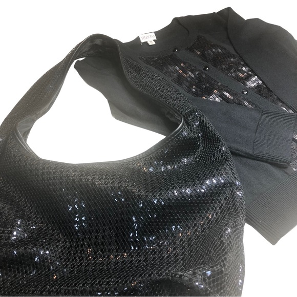 Combo 3 for 1 Sequined, Black Cardigan, Hobo Bag/Purse, & Chain Purse ✨ - Picture 8 of 13